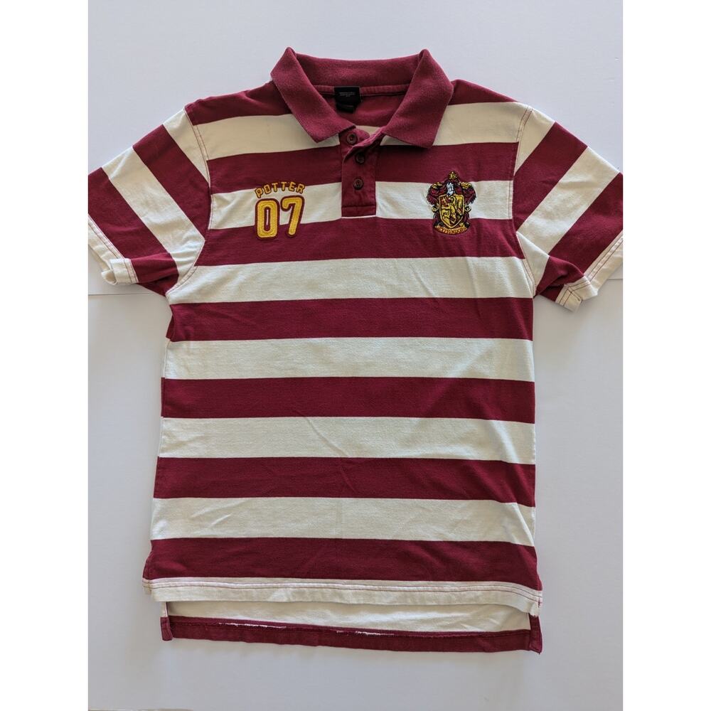 Used Harry Potter Rugby Polo Men's M Quidditch Gryffindor Embroidered 07